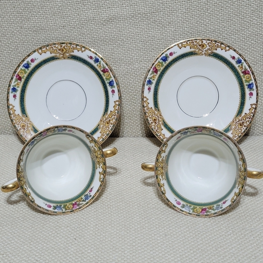 Vintage Cottswold Footed Boullion Cup & Saucer (2 Sets) Made in Bavaria - Picture 3 of 16